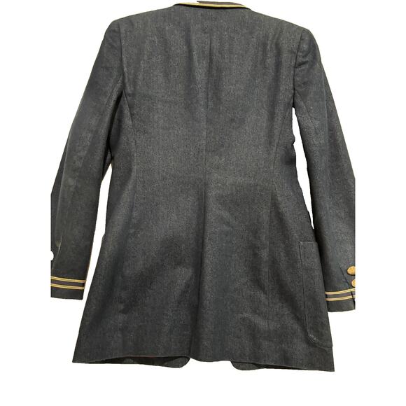 Jag USA Piped Lined Women Sz 6 Blue Denim Blazer Jacket Career Classy Retro - Picture 9 of 10